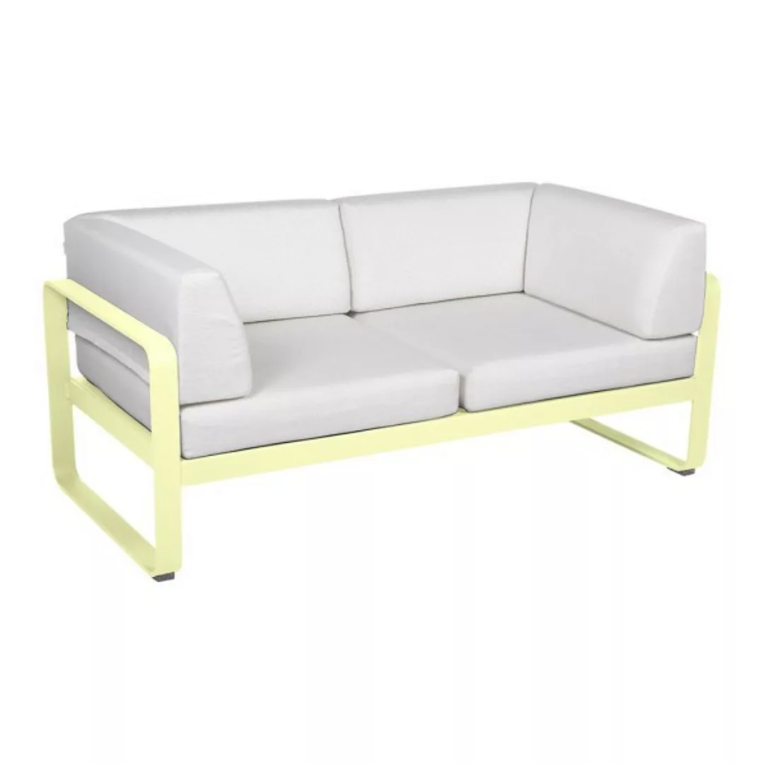 Bellevie 2-Sitzer Club Sofa A6 Zitronensorbet 81 Grauweiß günstig online kaufen