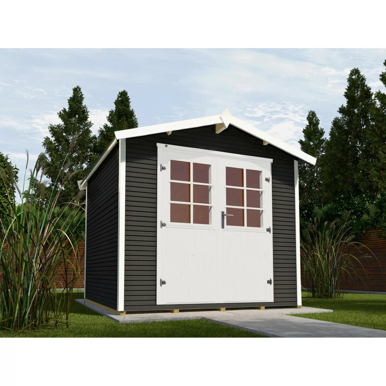 Weka Holz-Gartenhaus/Gerätehaus Satteldach Lasiert 235 cm günstig online kaufen