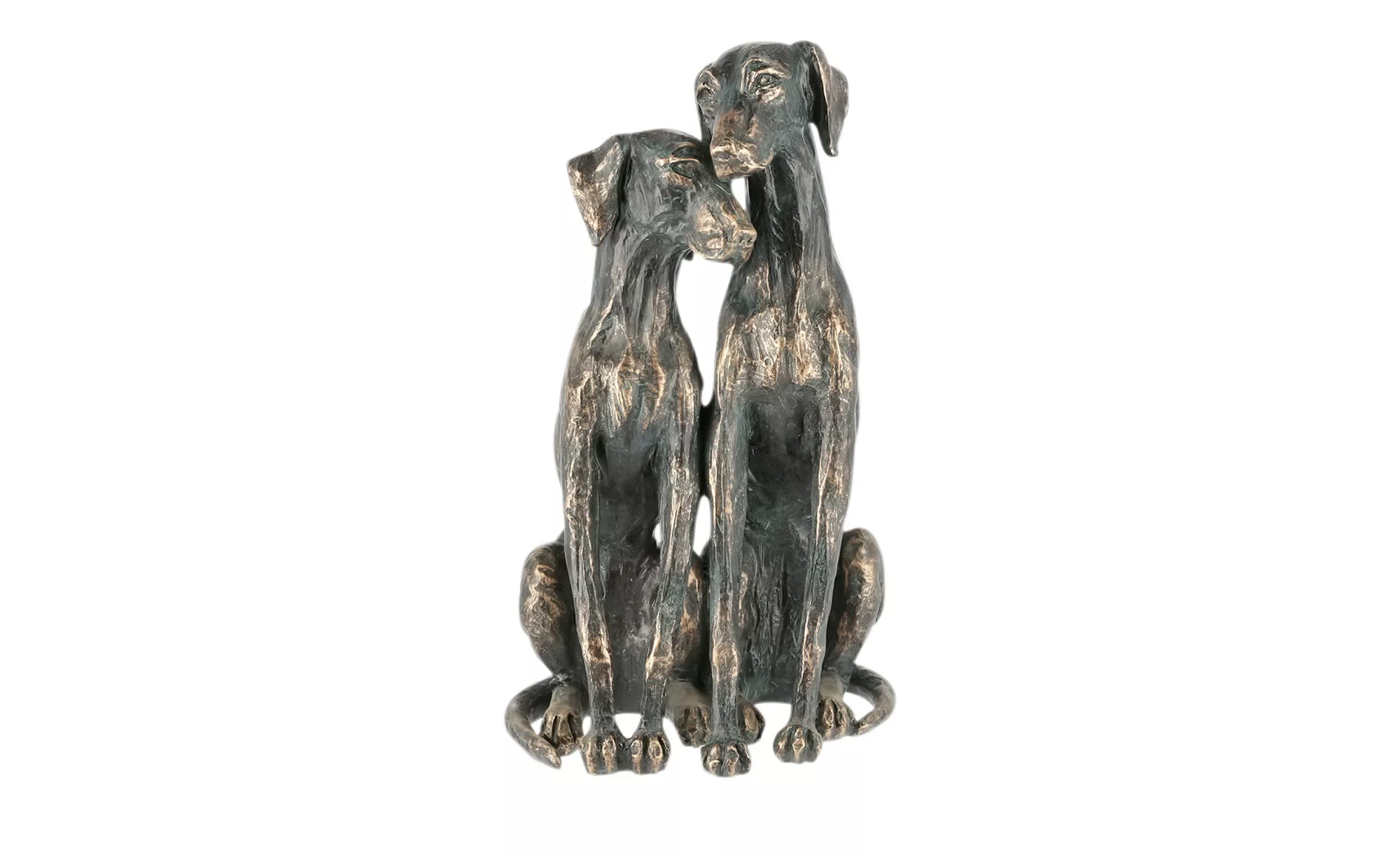Deko Figur Hundepaar - schwarz - Polyresin (Kunstharz) - 14 cm - 28 cm - De günstig online kaufen
