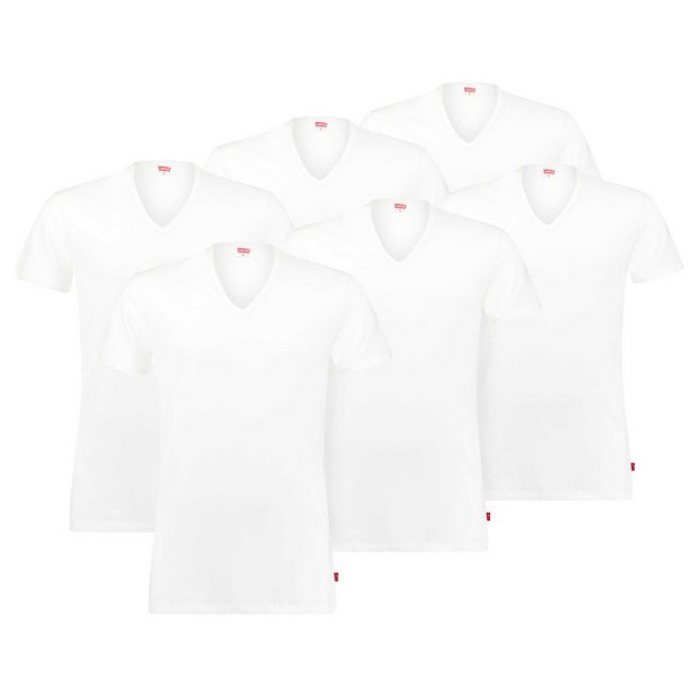 Levi's® T-Shirt Herren T-Shirts, 6er Pack - EOCM, V-Ausschnitt, (Packung, 6 günstig online kaufen