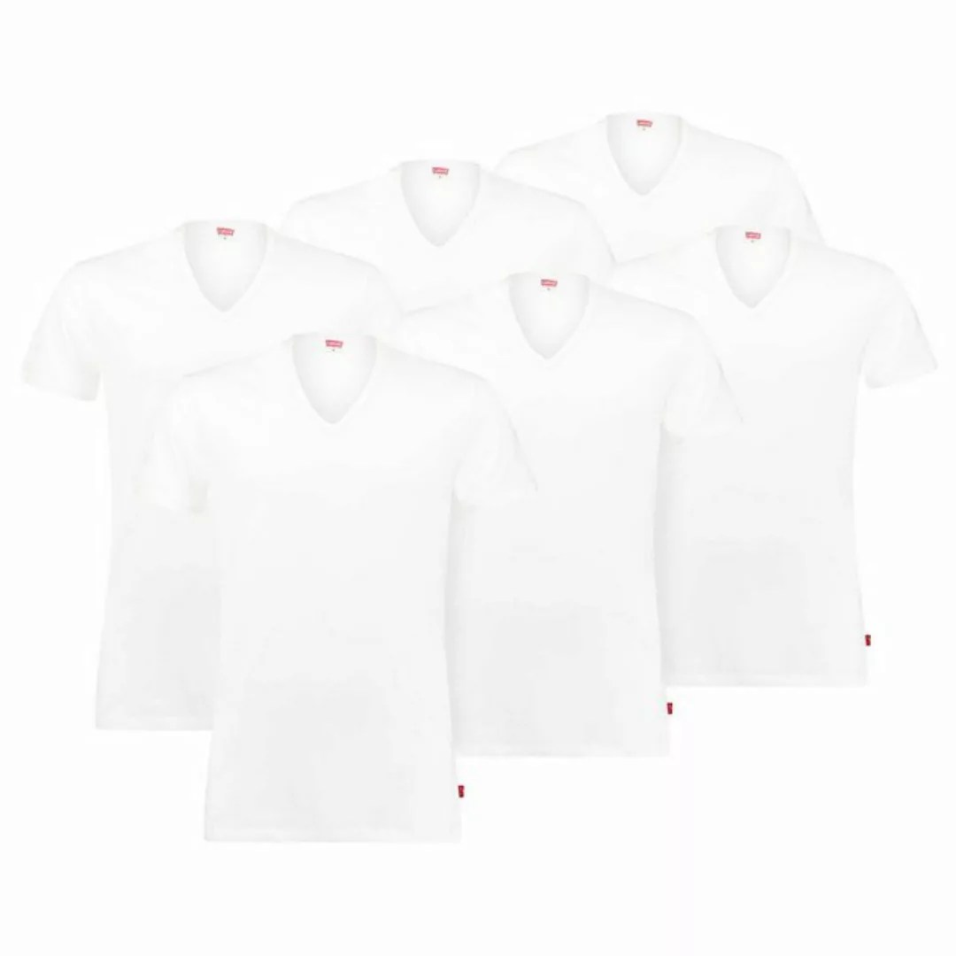 Levi's® T-Shirt Herren T-Shirts, 6er Pack - EOCM, V-Ausschnitt, (Packung, 6 günstig online kaufen