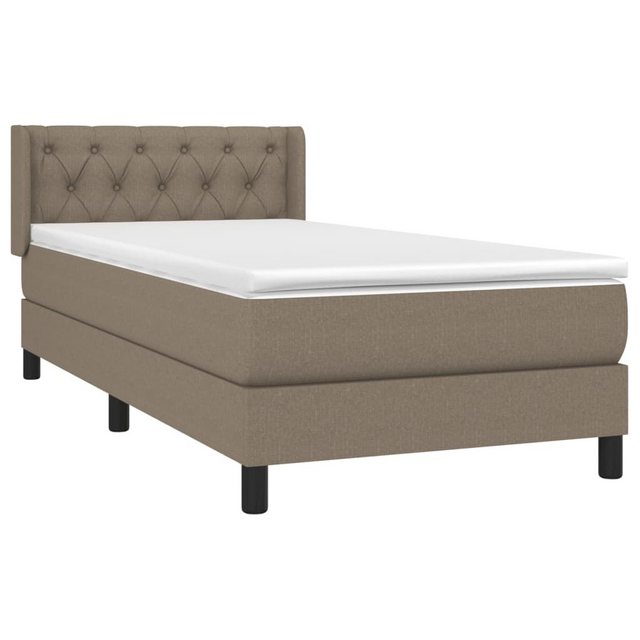 vidaXL Bett Boxspringbett mit Matratze Taupe 80x200 cm Stoff günstig online kaufen