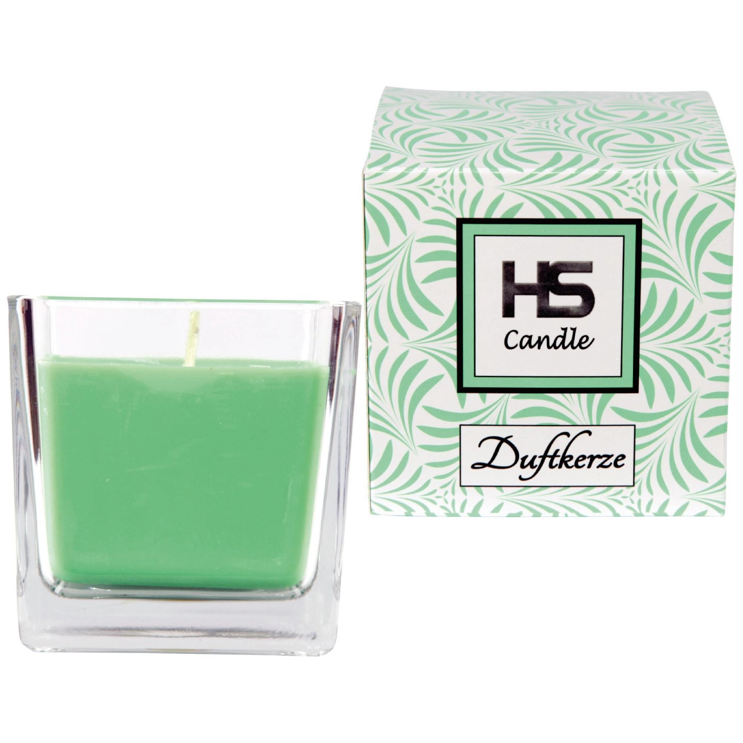 HS Candle Duftkerze & Glas Viereck 8 x 7,5 cm Coconut Limes günstig online kaufen