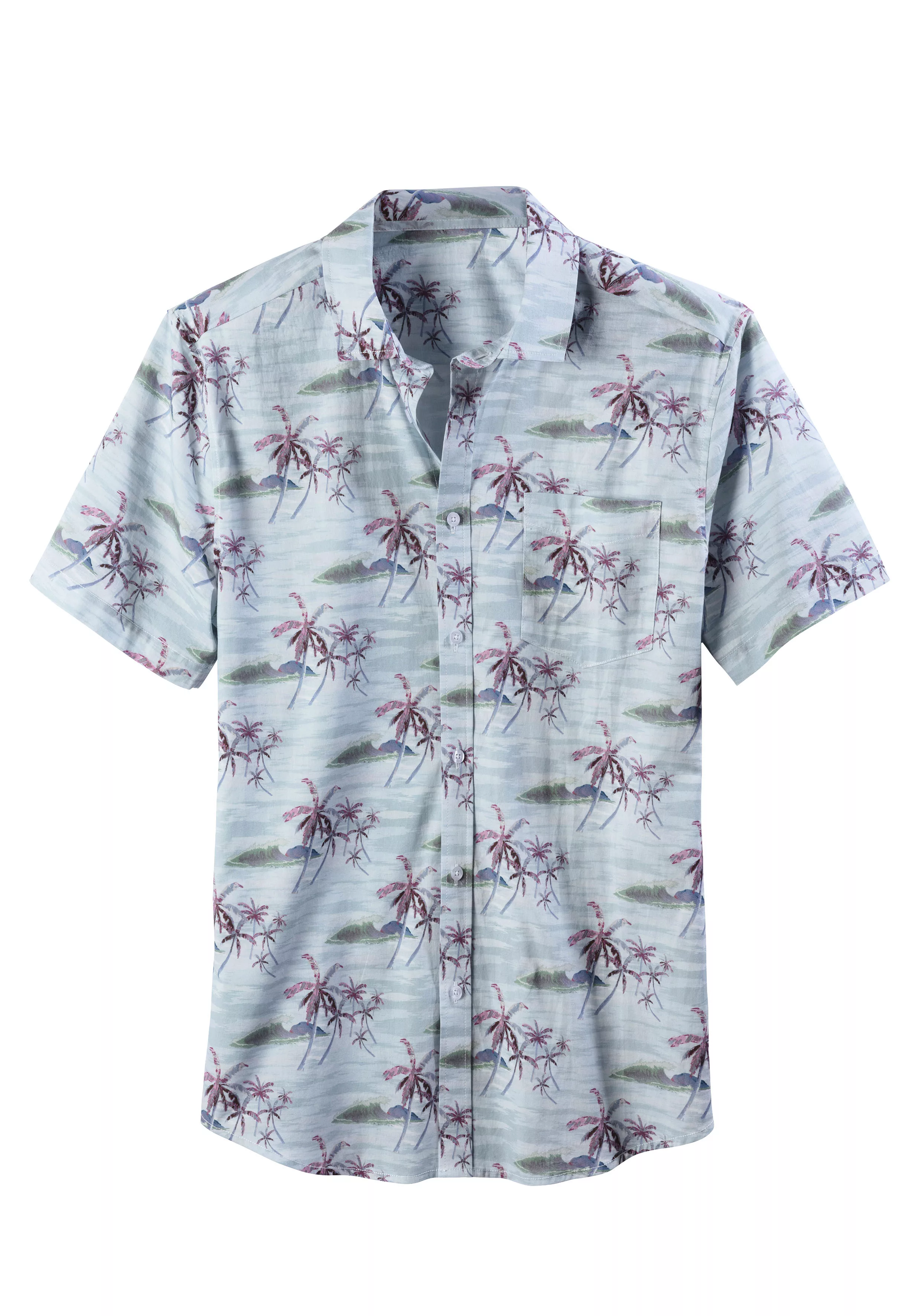 Beachtime Hawaiihemd Regular fit, Kurzarm, Freizeithemd mit Palmenprint, re günstig online kaufen