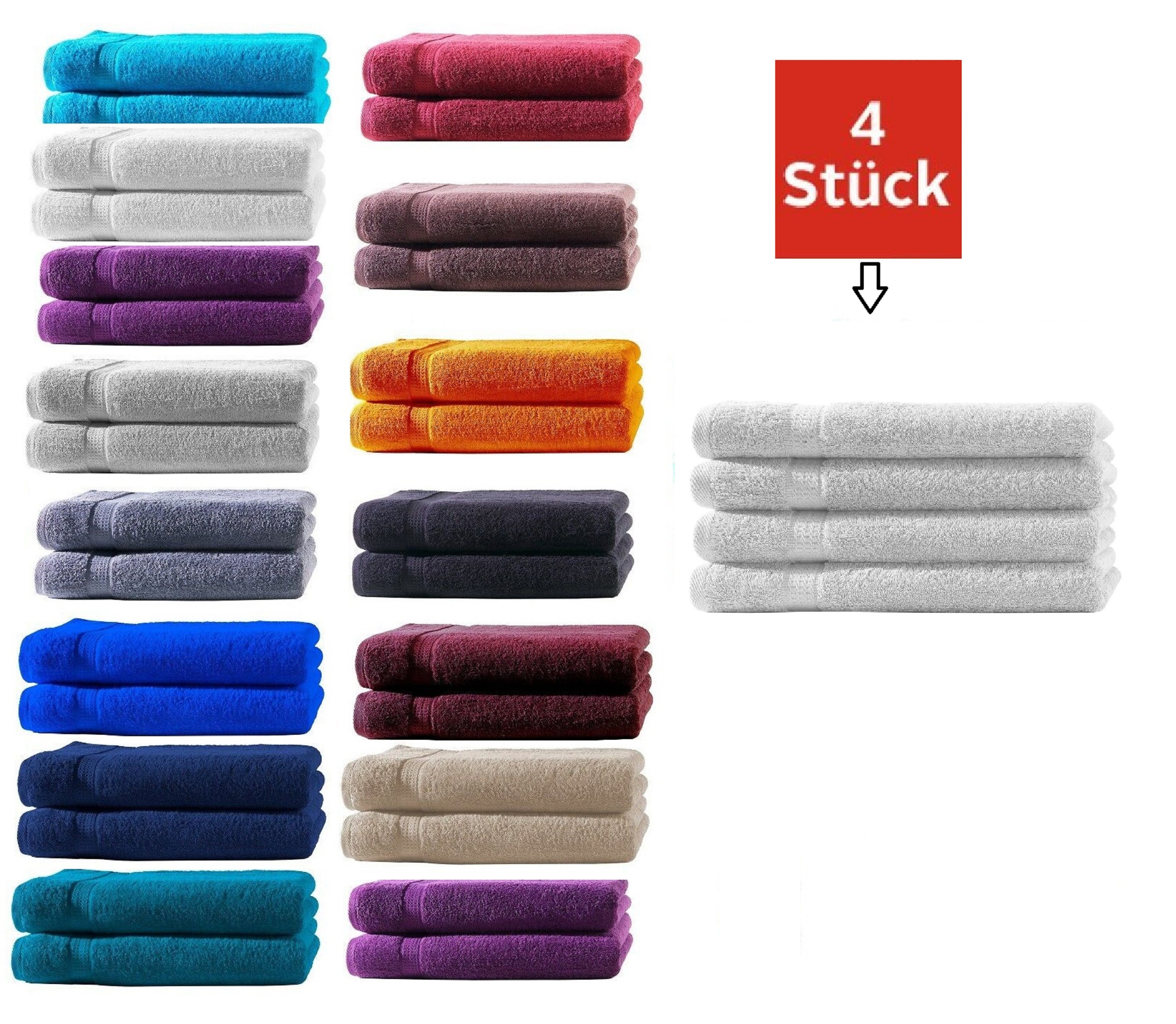 DDOnlineShop Handtuch Set Handtücher Badetuch Weiß günstig online kaufen