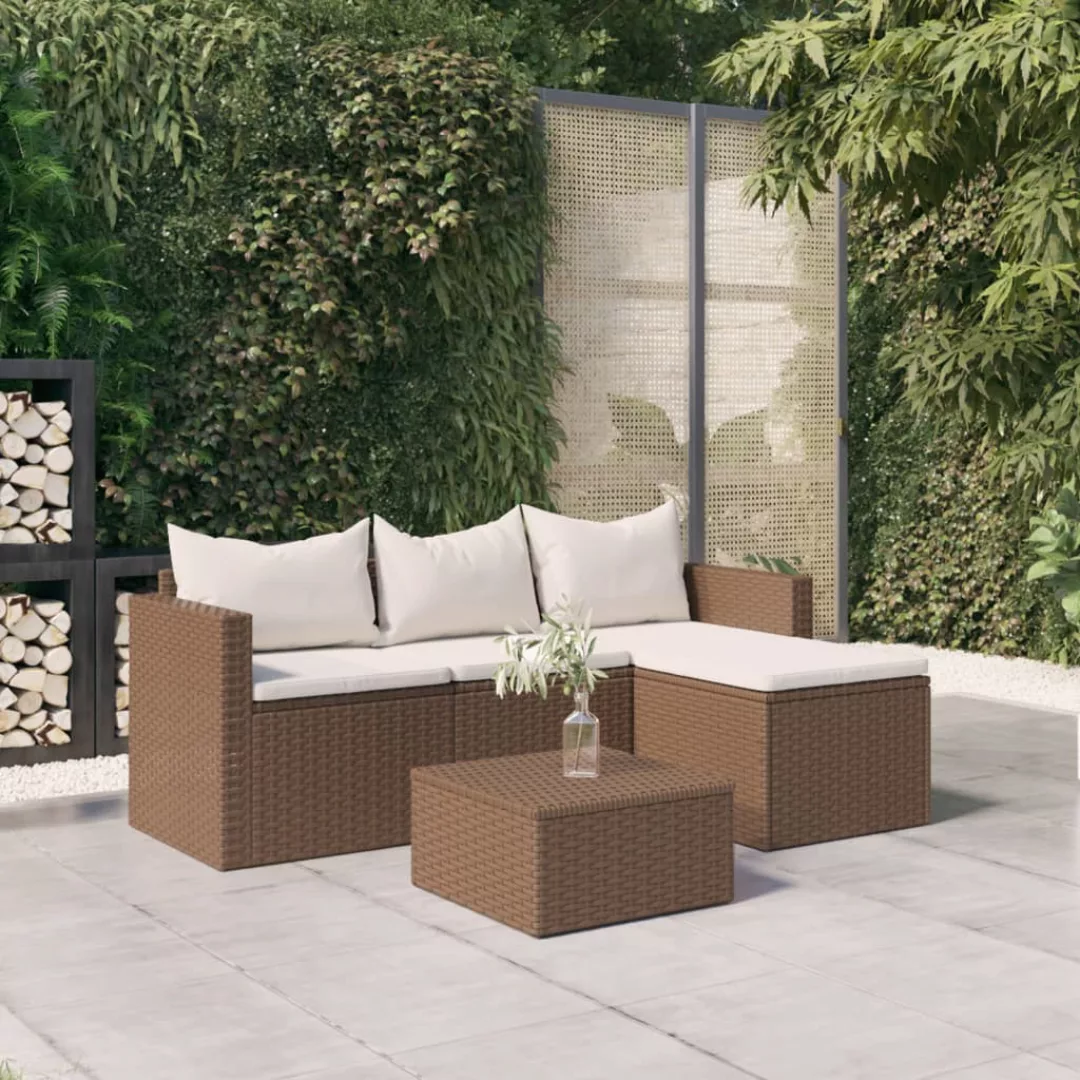 Vidaxl Garten-lounge-set Braun Poly Rattan günstig online kaufen