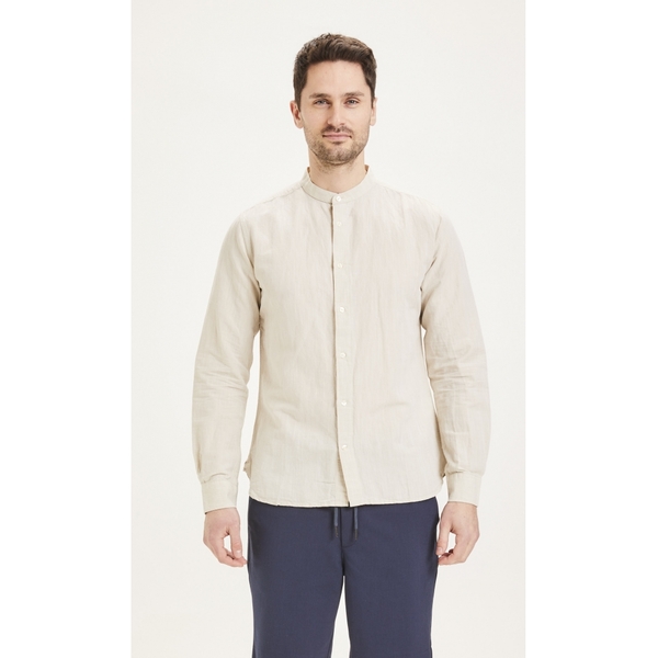 Leinenhemd - Larch Ls Linen Stand Collar Shirt günstig online kaufen