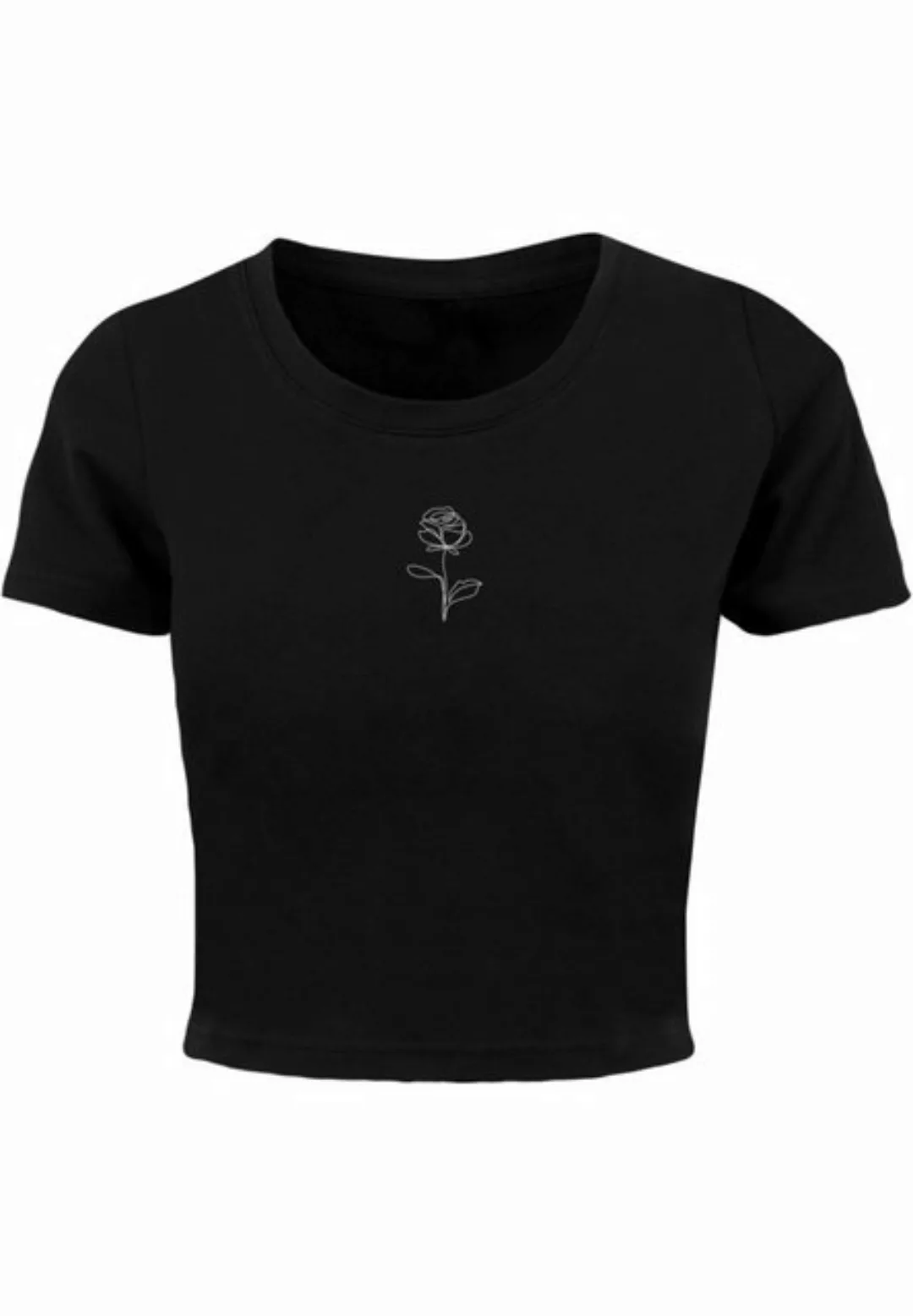 Merchcode T-Shirt Merchcode Damen Ladies Rose Cropped Tee (1-tlg) günstig online kaufen