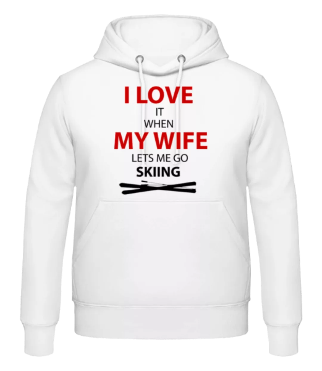 I Love Wife And Skiing · Männer Hoodie günstig online kaufen