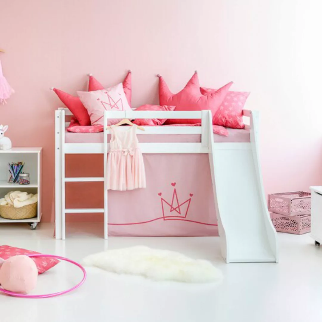 Hoppekids Hochbett ""Princess"", Rutsche & Vorhang Rosa und viel Auswahl günstig online kaufen