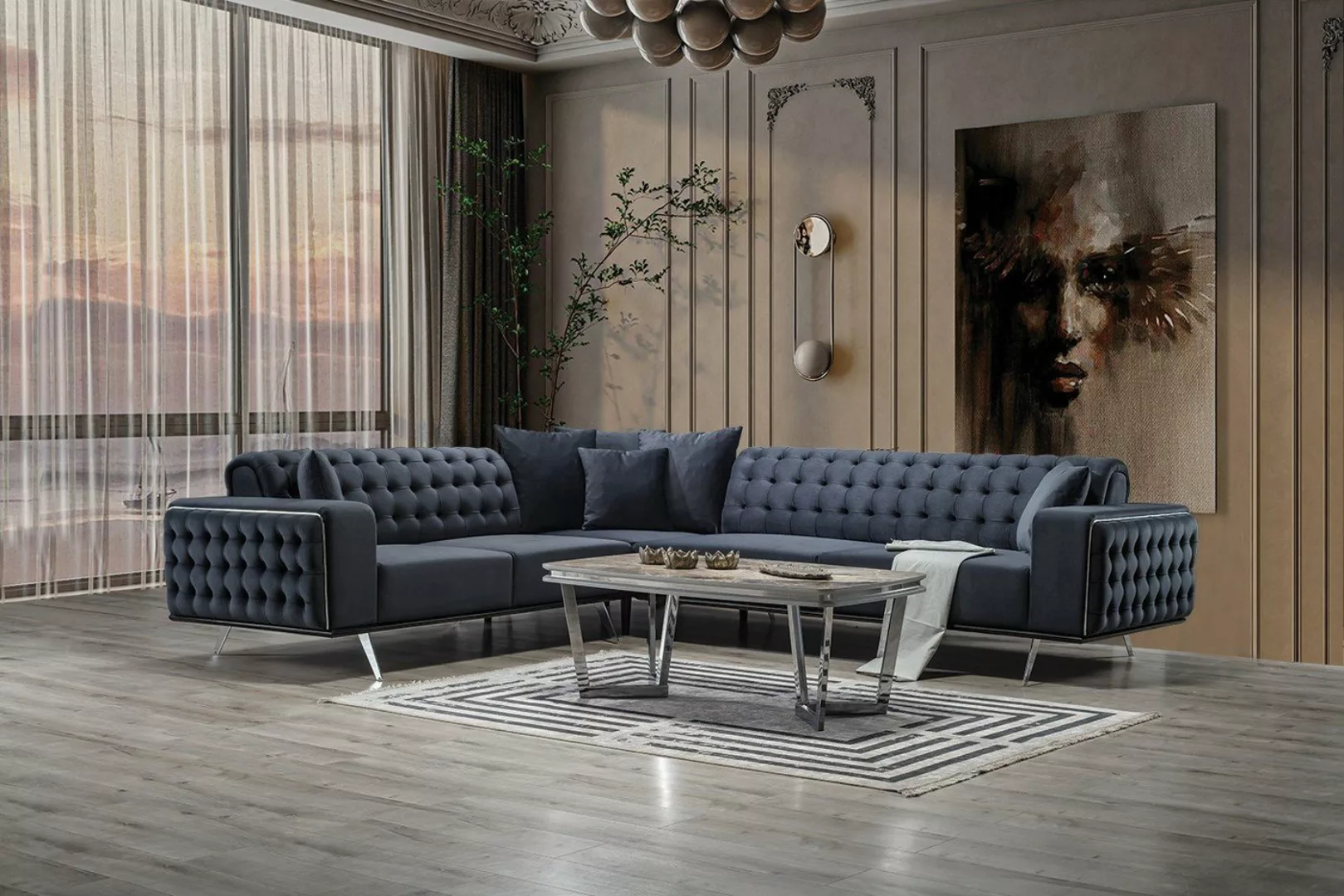 Villa Möbel Ecksofa Torro, 1, Quality Made in Turkey- Pflegeleichter Mikrof günstig online kaufen