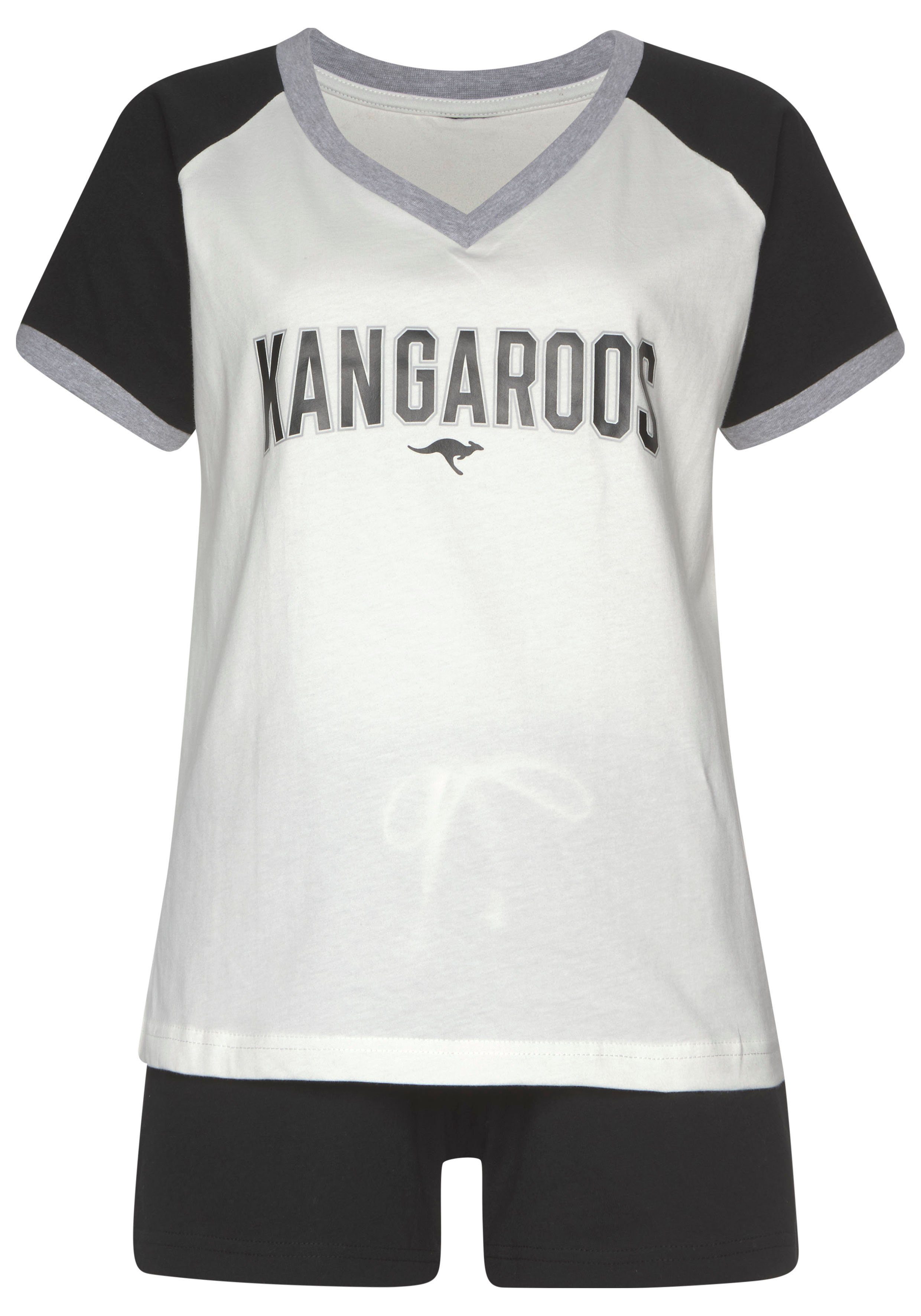 KangaROOS Shorty, (2 tlg.), mit kontrastfarbenen Raglanärmeln günstig online kaufen