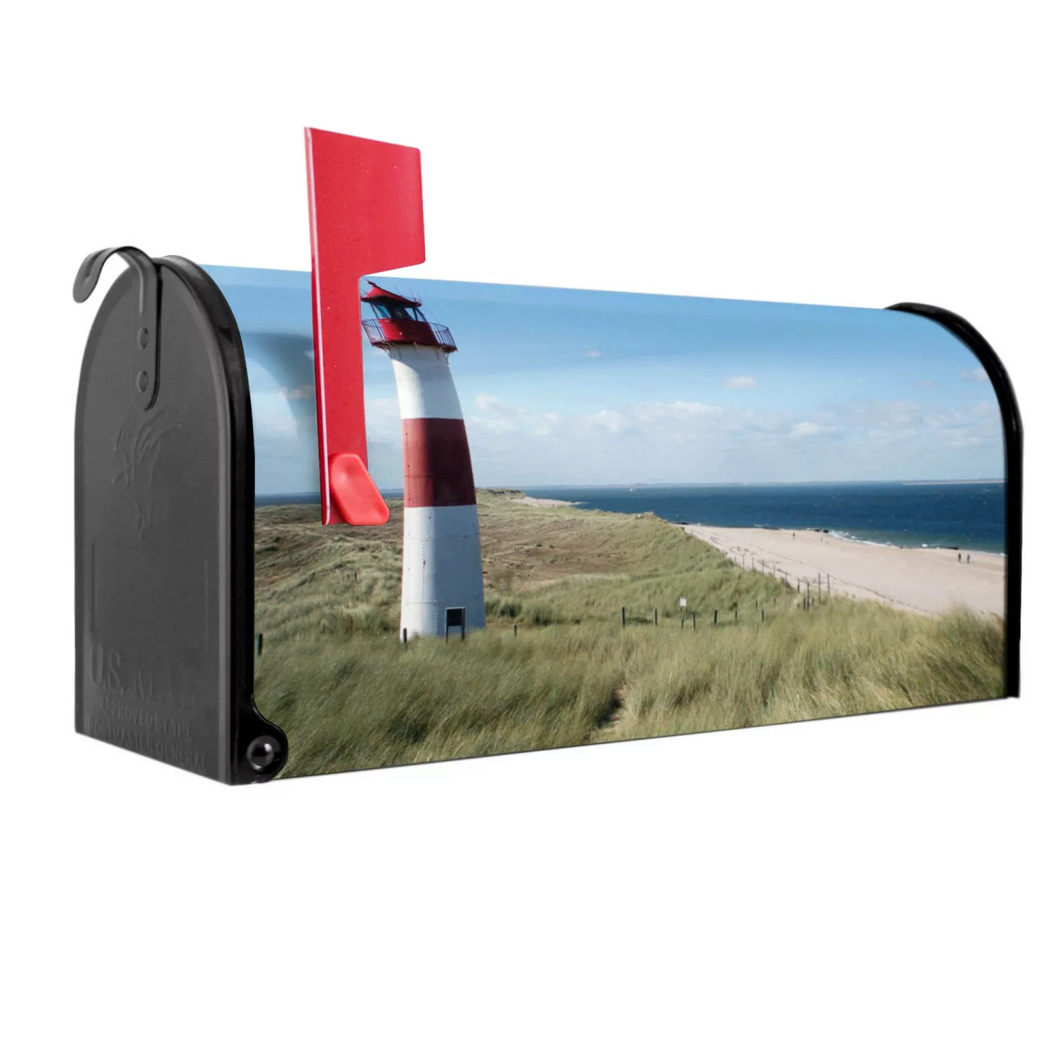 Banjado Amerikanischer Briefkasten Schwarz 48x22x16cm US Mailbox Letterbox günstig online kaufen