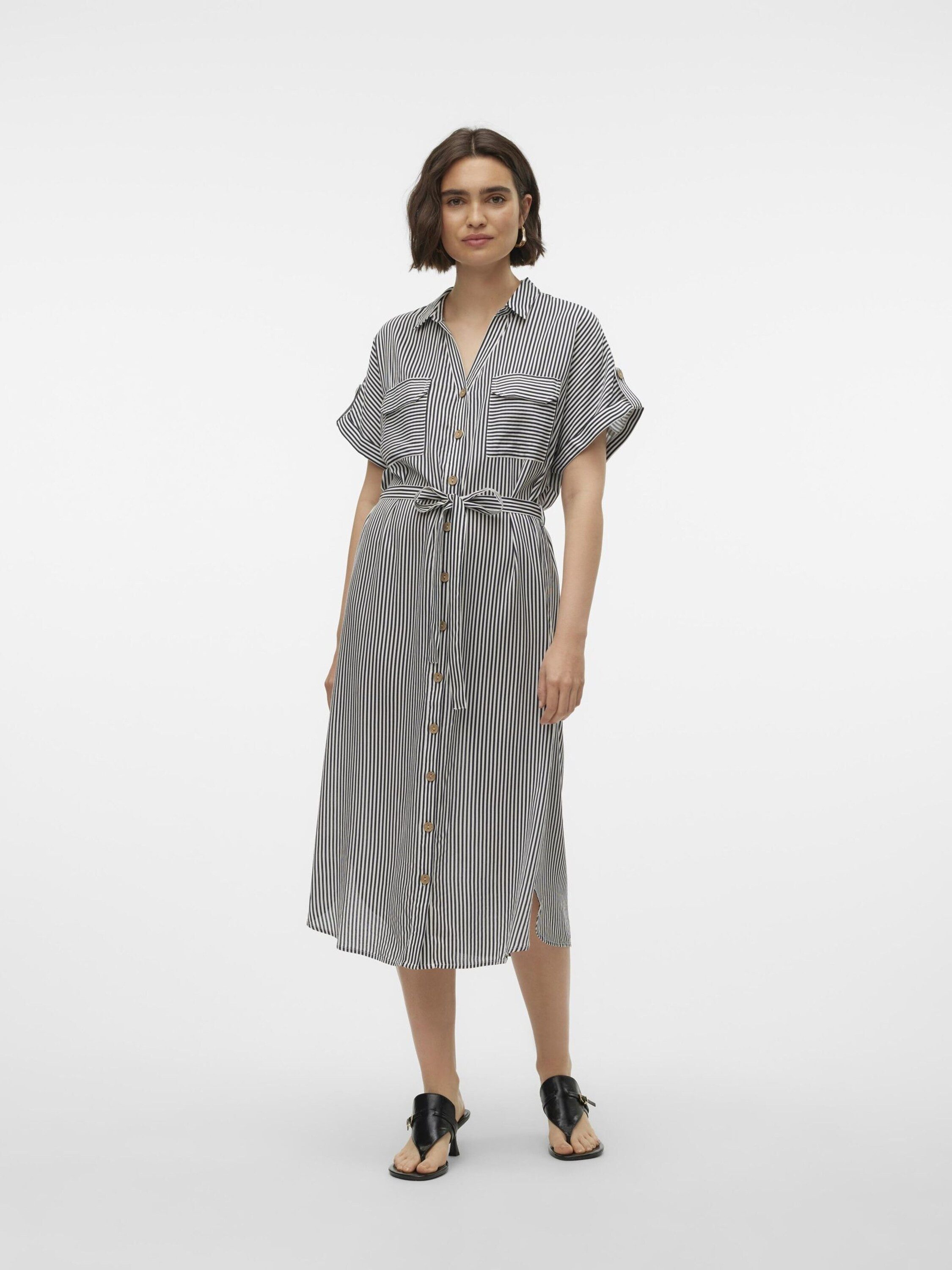 Vero Moda Blusenkleid Bumpy (1-tlg) Drapiert/gerafft günstig online kaufen