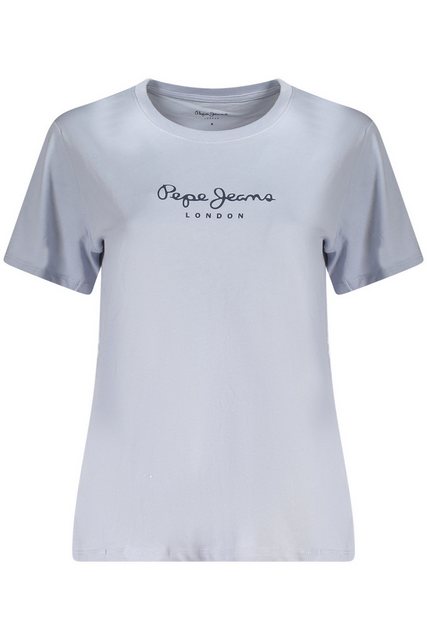 Pepe Jeans 2-in-1-Shorts Damen T-Shirt Blau, Kurzarm & Rundhals, 100% Nachh günstig online kaufen