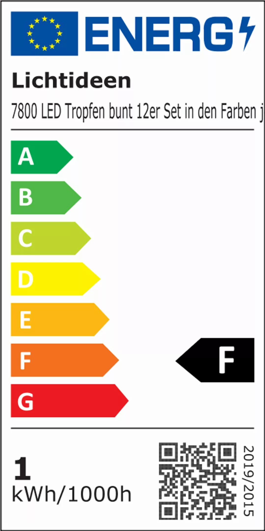 Lichtideen LED-Leuchtmittel 7800 LED Tropfen bunt günstig online kaufen
