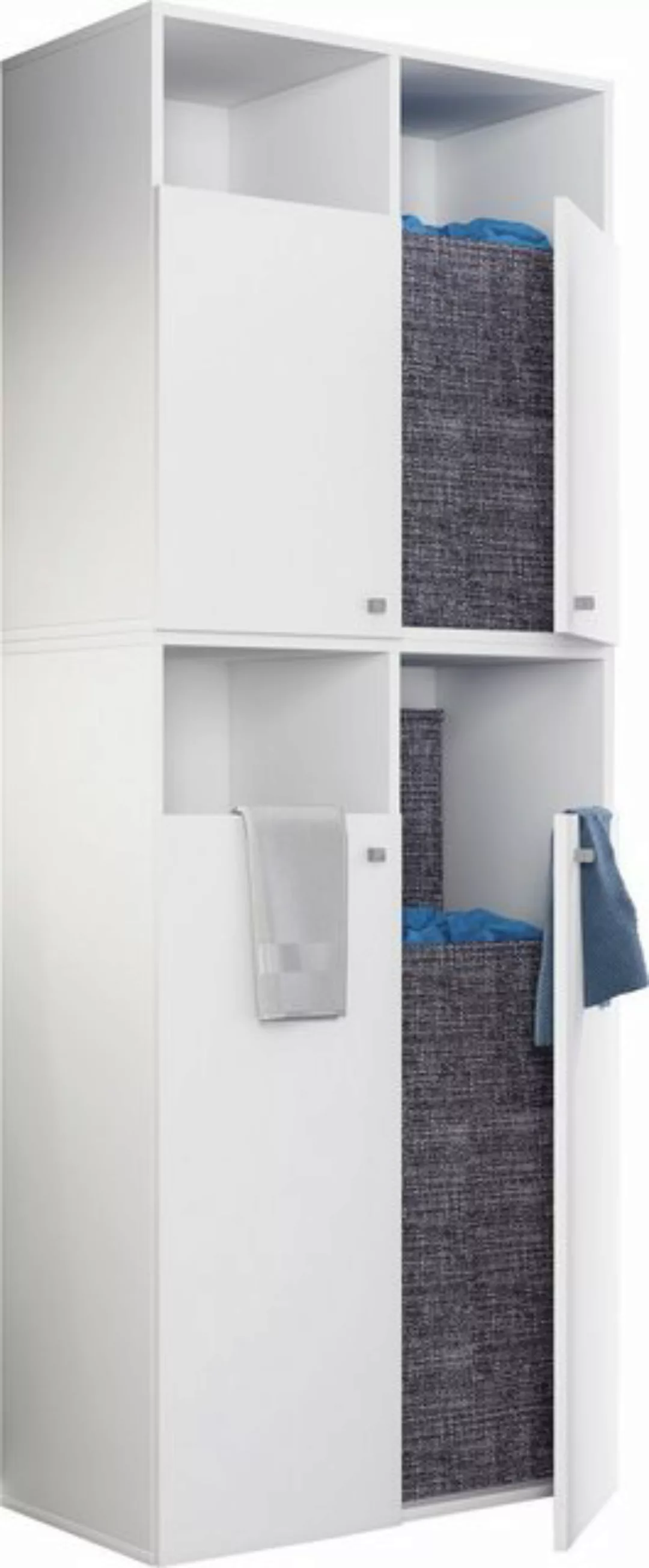 VCM Hochschrank Wäscheschrank Wäschetruhe Wäschebox Klidas XXL 4f (1-St) günstig online kaufen