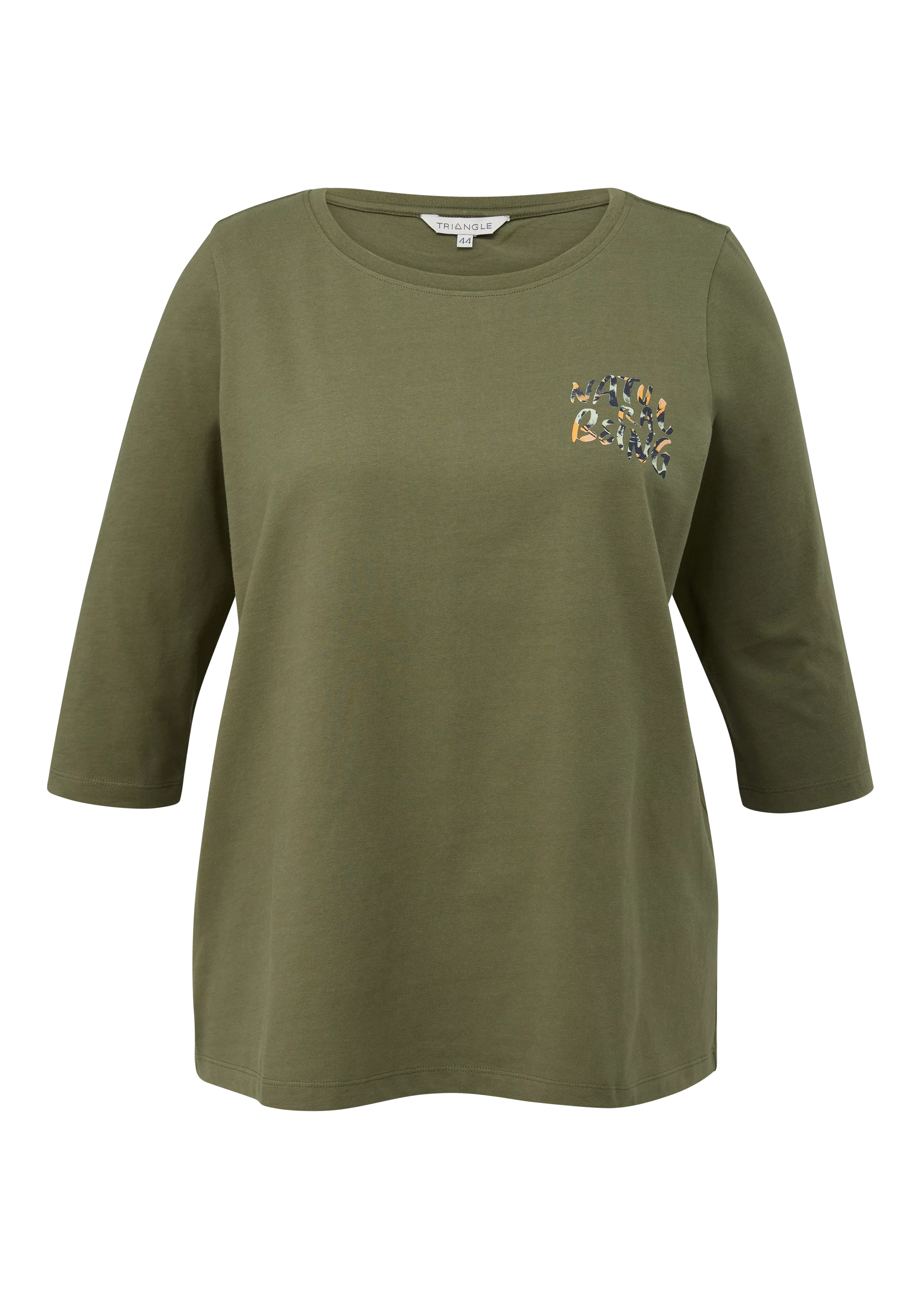 TRIANGLE 3/4-Arm-Shirt Longsleeve mit Flockprint-Detail günstig online kaufen
