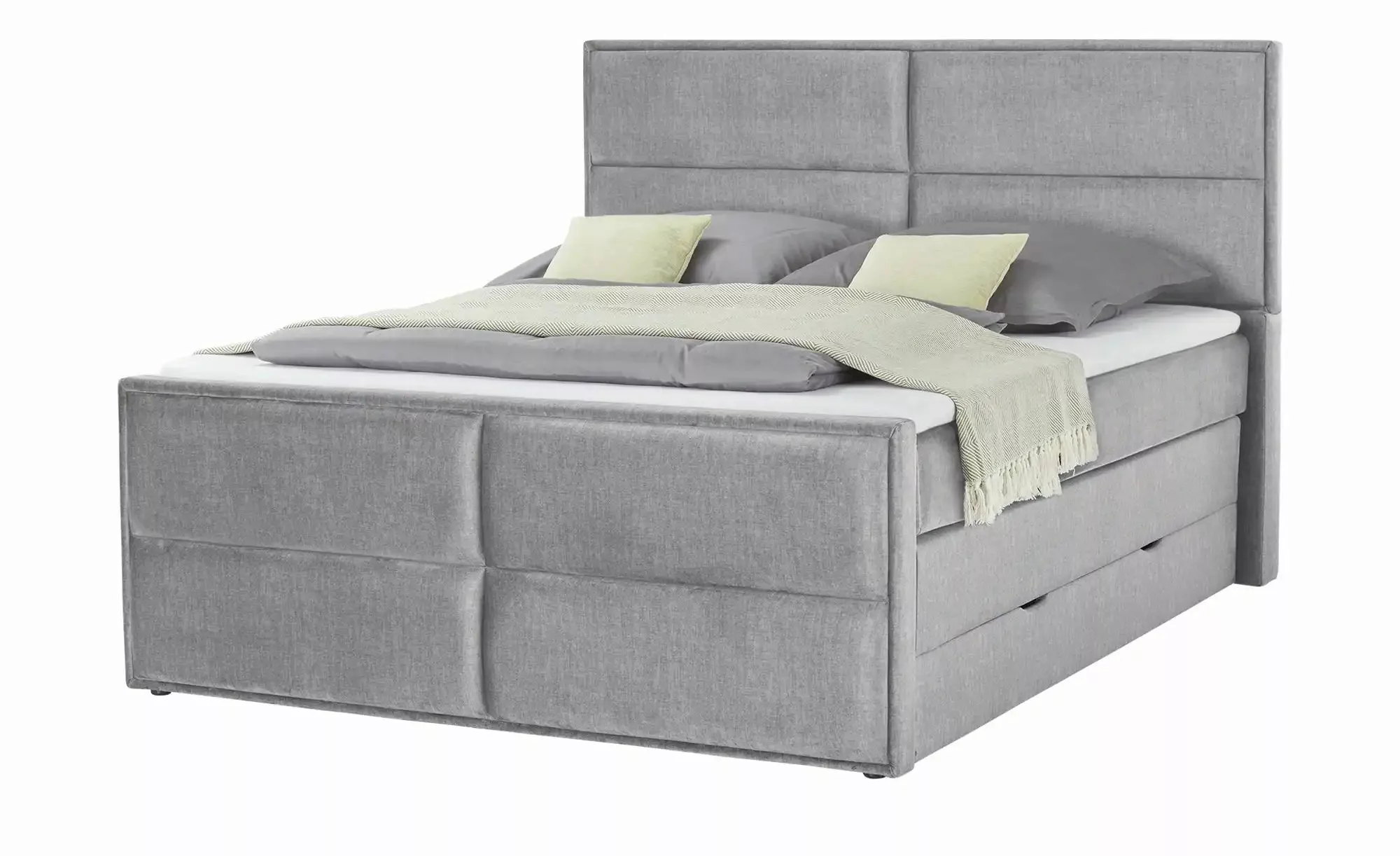 uno Boxspringbett mit Stauraum  Croco ¦ grau ¦ Maße (cm): B: 157 H: 136 Bet günstig online kaufen