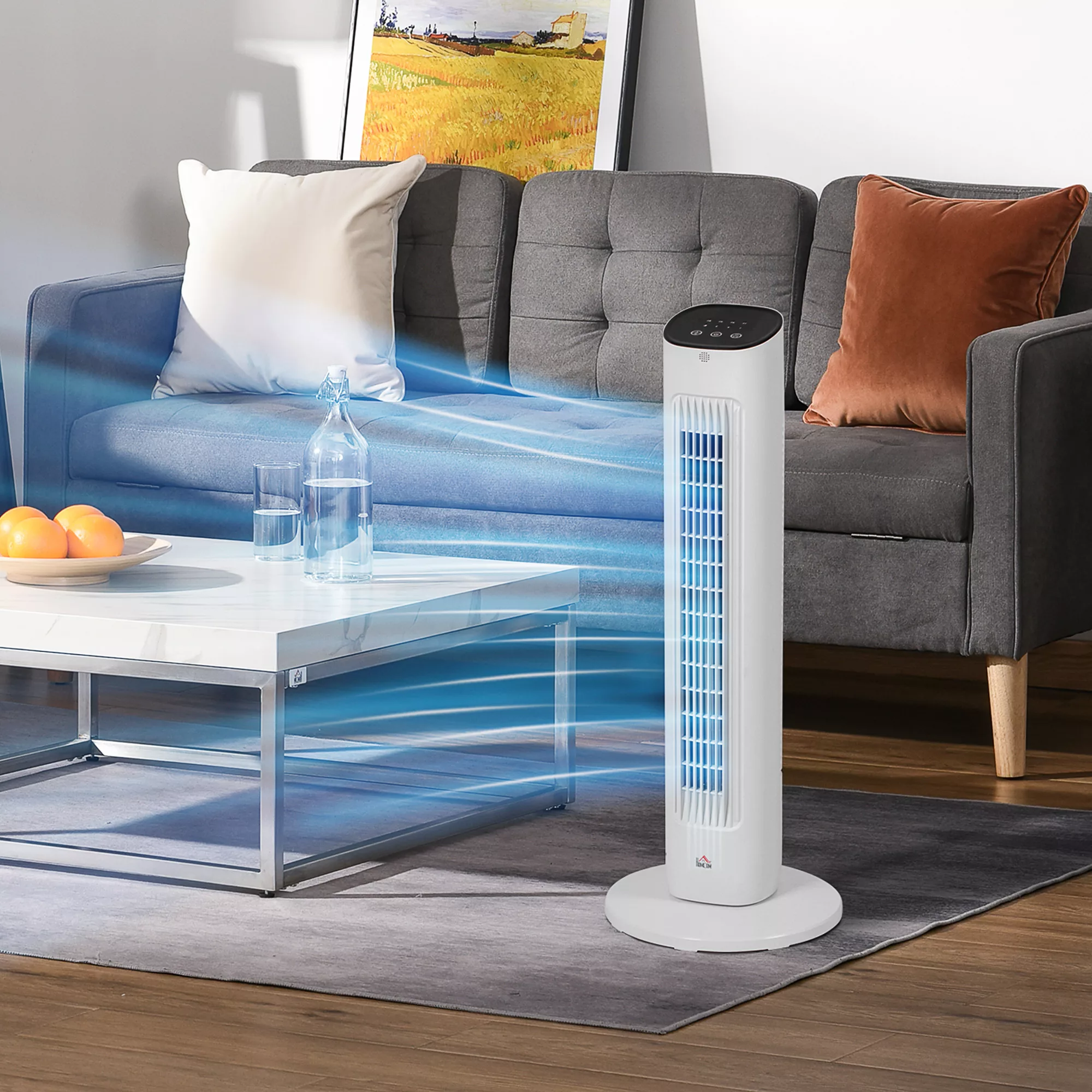 HOMCOM Säulenventilator 50W mit Fernbedienung, leiser 3 Geschwindigkeiten S günstig online kaufen