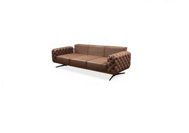 JVmoebel 4-Sitzer Brauner Chesterfield Sofa Viersitzer Designer Wohnzimmer günstig online kaufen