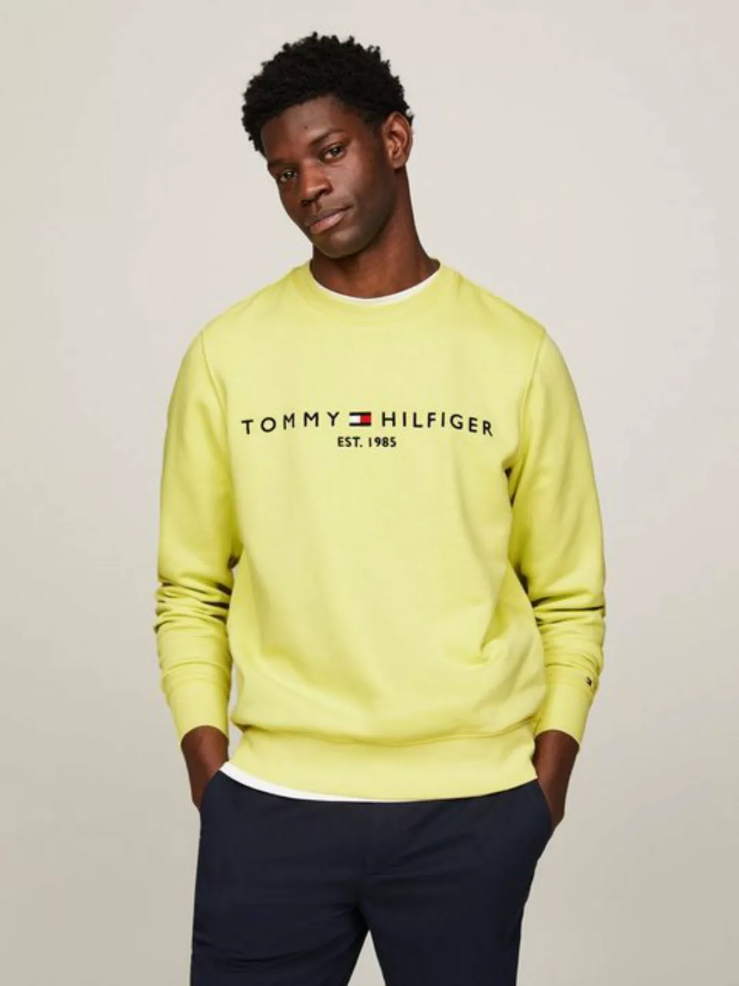 Tommy Hilfiger Sweatshirt TOMMY LOGO SWEATSHIRT mit klassischem Rundhalsaus günstig online kaufen