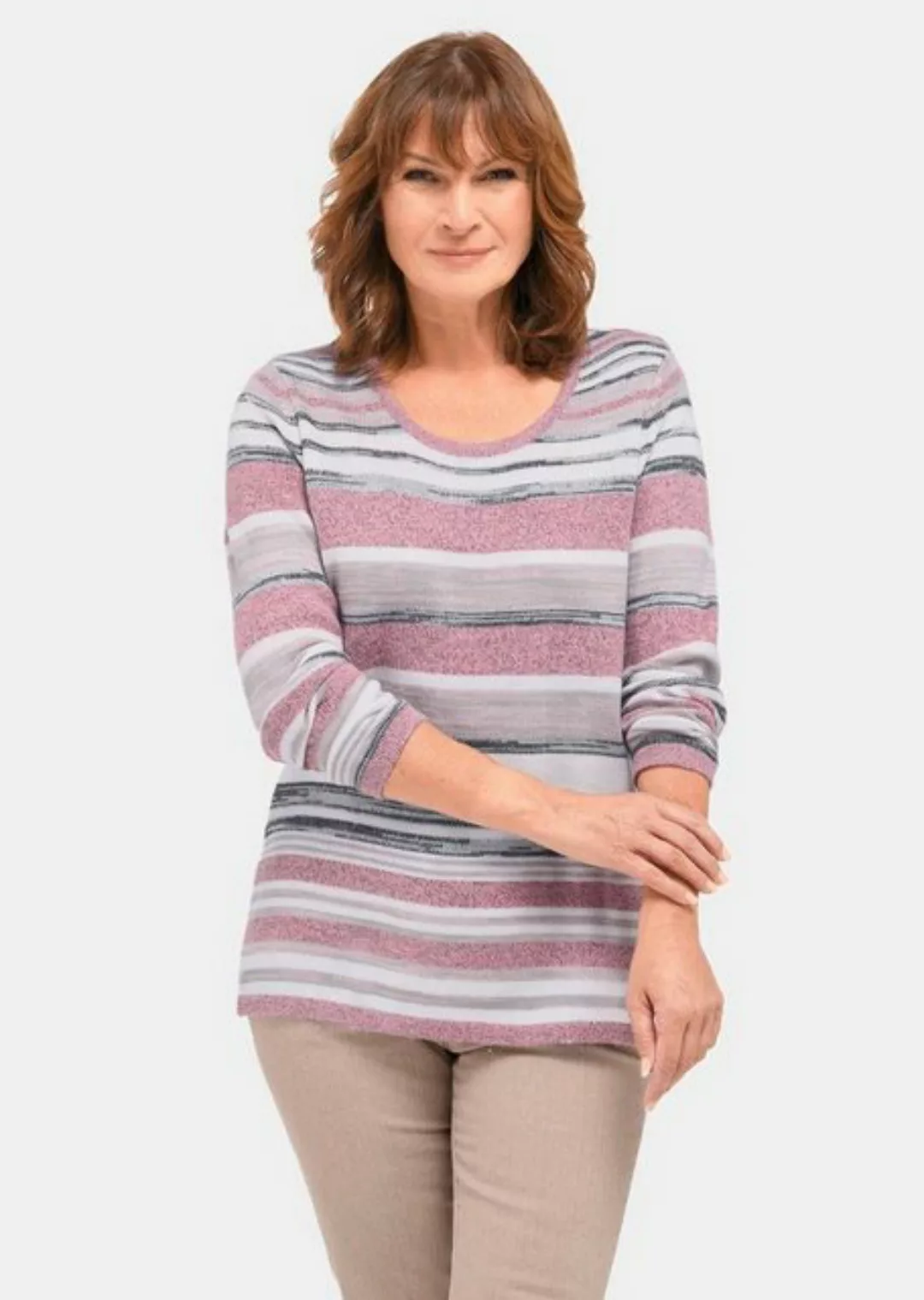 GOLDNER Strickpullover Kombistarker Multicolor-Ringelpullover günstig online kaufen