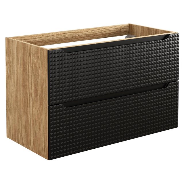 Lomadox Waschbeckenschrank LONDON-56-BLACK mit 2 Schubladen, Softclose, Eic günstig online kaufen