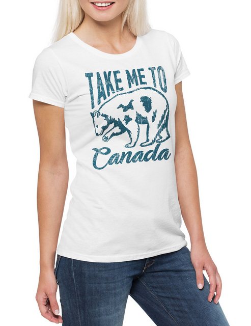 Urban Backwoods Print-Shirt Take Me To Canada Damen T-Shirt Kanada Ahornbla günstig online kaufen