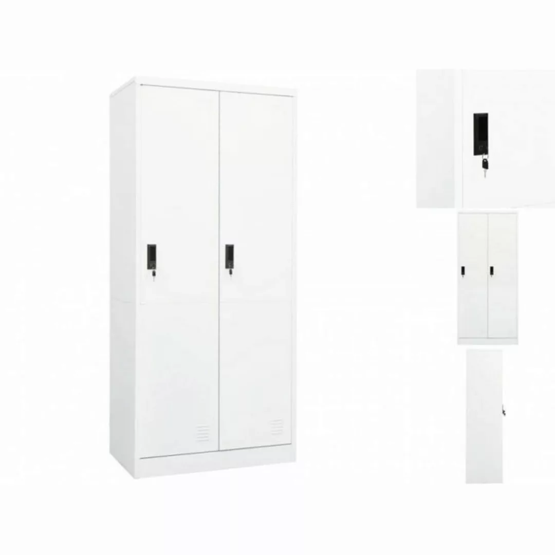 vidaXL Kleiderschrank Kleiderschrank Weiß 80x50x180 cm Stahl günstig online kaufen