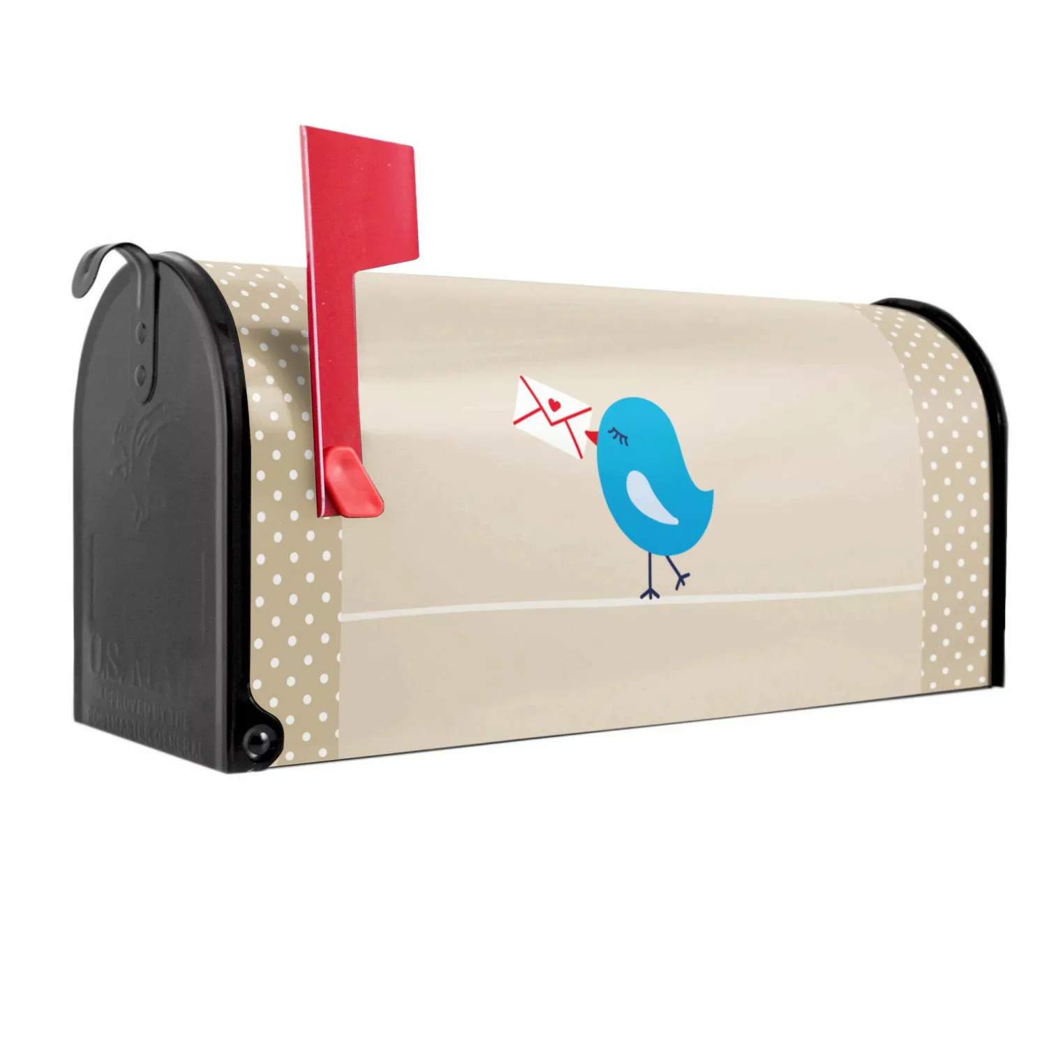 Banjado Amerikanischer Briefkasten Schwarz 48x22x16cm US Mailbox Letterbox günstig online kaufen