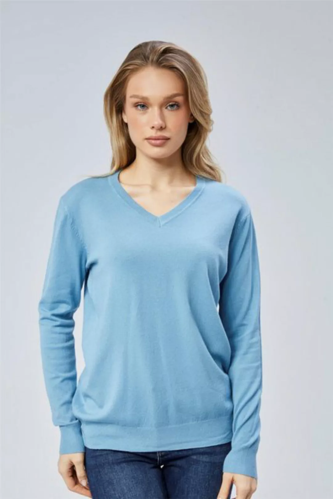 HomeStore Strickpullover KleidPlus Größe V-Ausschnitt Strickkleid günstig online kaufen