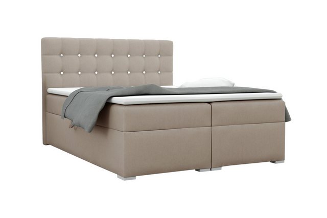 Deine Möbel 24 Boxspringbett ROSE Boxbett Komplettbett inkl. Bonellfederker günstig online kaufen