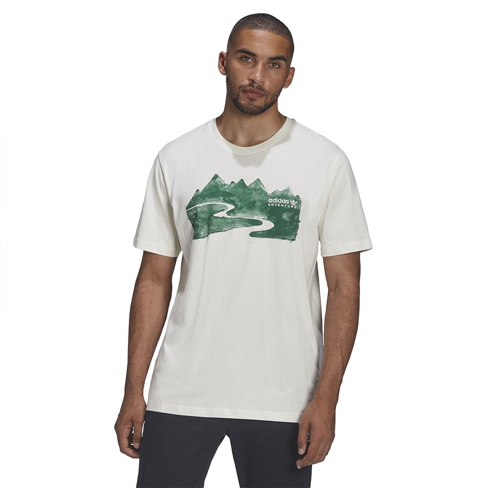 Adidas Originals Adventure Ink Kurzärmeliges T-shirt S Off White günstig online kaufen
