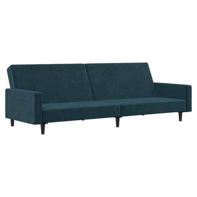 vidaXL Sofa Schlafsofa 2-Sitzer Blau Samt günstig online kaufen