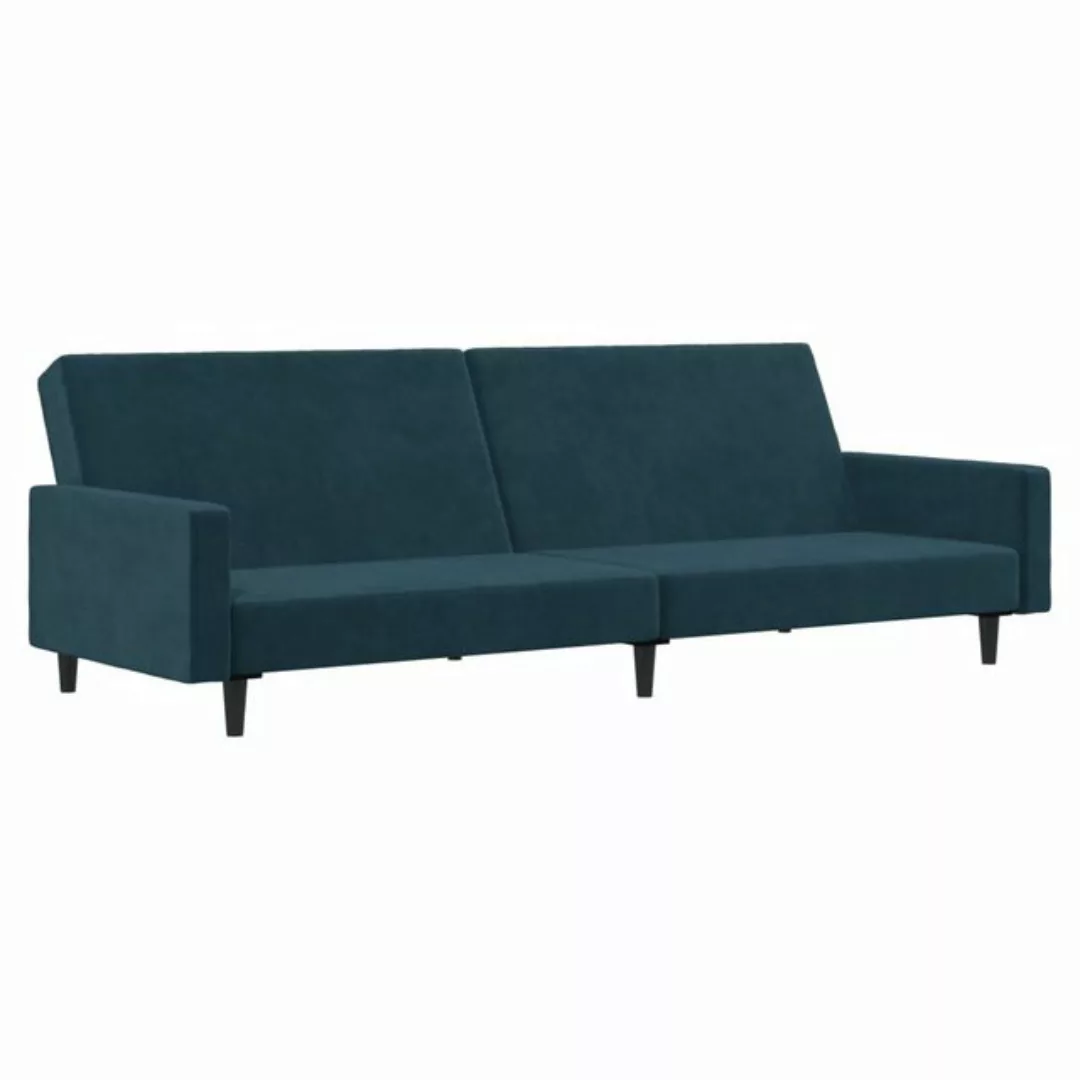 vidaXL Sofa Schlafsofa 2-Sitzer Blau Samt günstig online kaufen