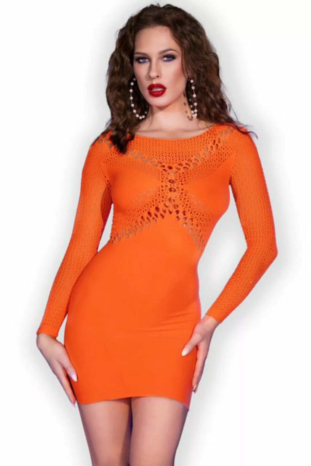 Chilirose Minikleid Chilirose - Minikleid CR4682 neonorange günstig online kaufen