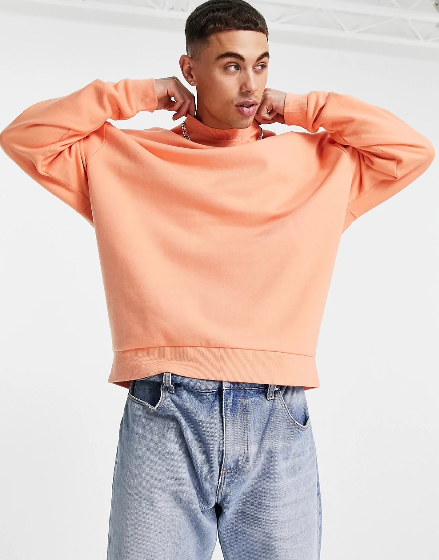 ASOS DESIGN – Oversize-Sweatshirt in Orange günstig online kaufen