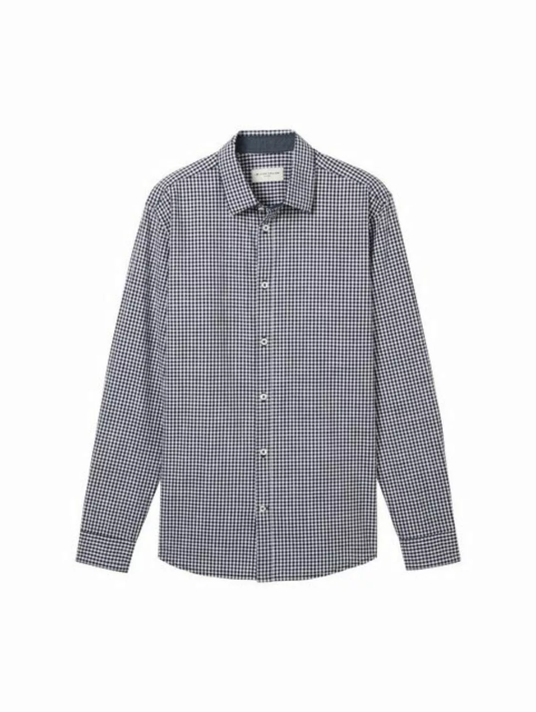 TOM TAILOR Langarmshirt fitted checked structure shirt günstig online kaufen