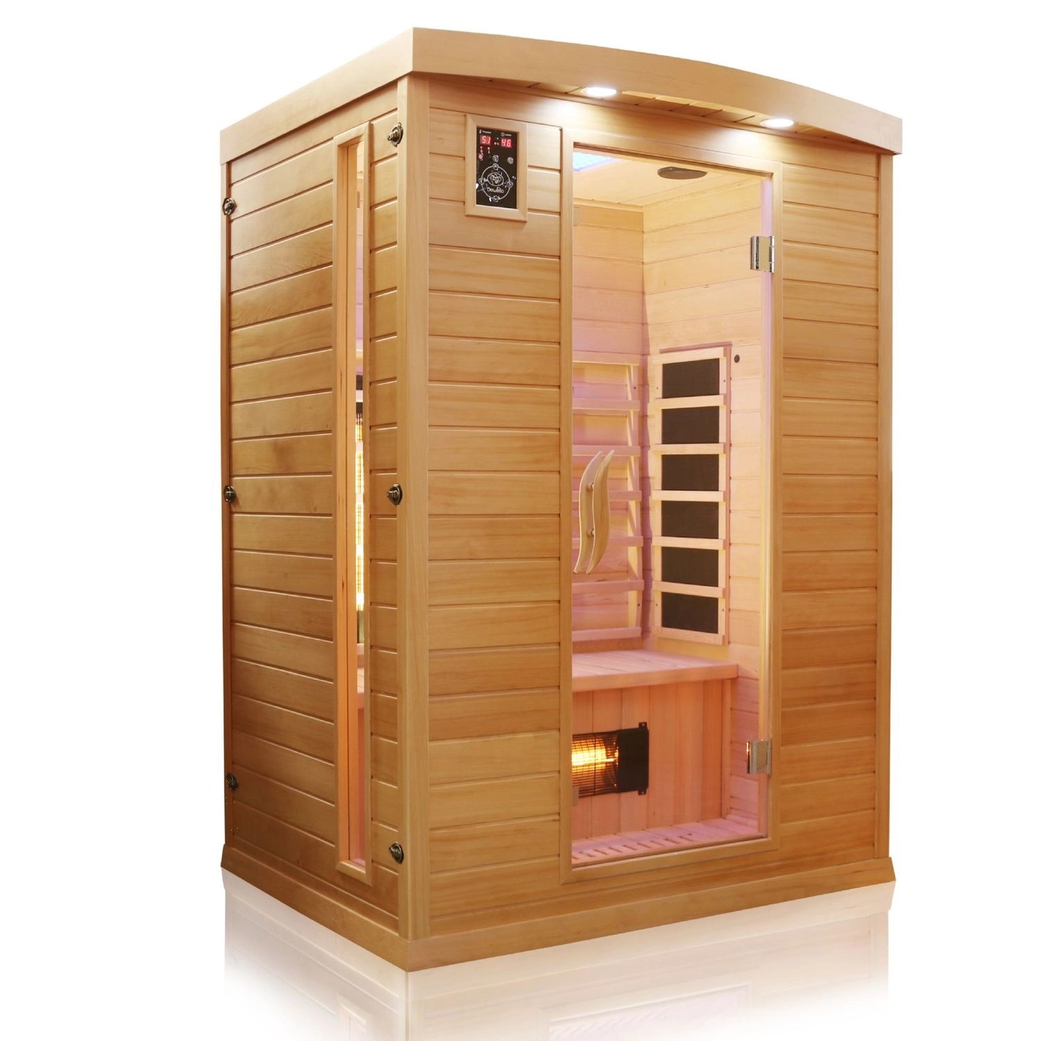 Dewello Infrarotkabine Sauna Pierson 135cm x 105cm 2 Personen Vollspektrum günstig online kaufen