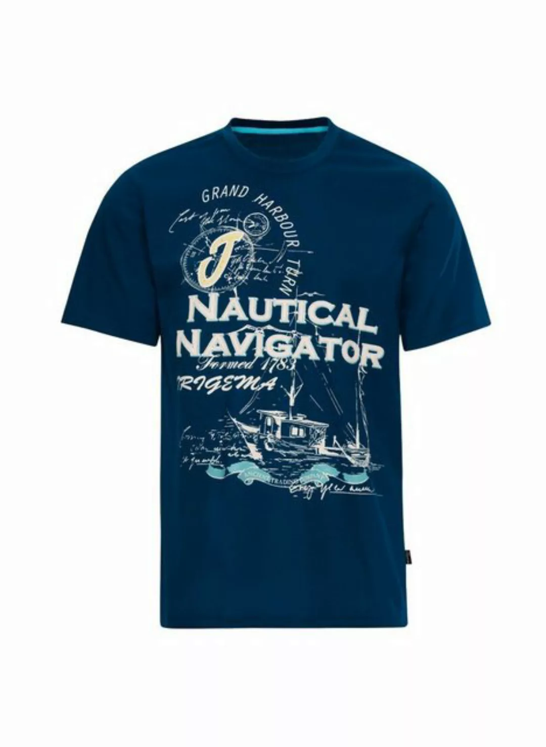 Trigema T-Shirt TRIGEMA T-Shirt mit großem Printmotiv "Nautical Navigator" günstig online kaufen
