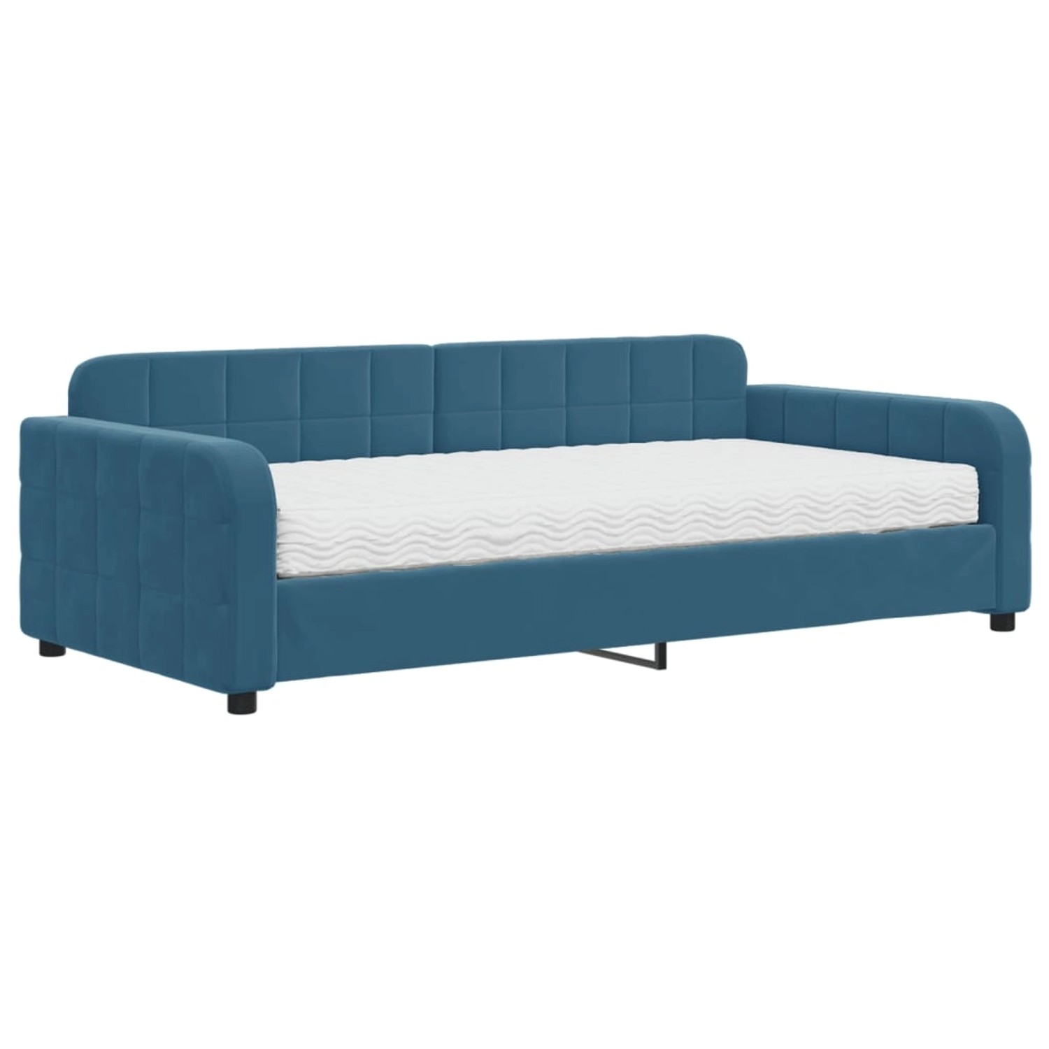 vidaXL Tagesbett mit Matratze Blau 100x200 cm Samt1843889 günstig online kaufen