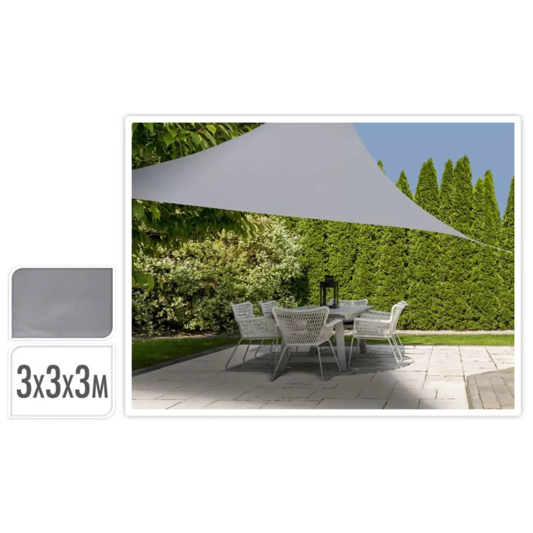 Progarden Sonnensegel 3x3x3 M Grau Dreieckig günstig online kaufen