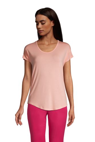 Shirt aus Bambusviskose, Ballett-Ausschnitt, Damen, Größe: M Normal, Orange günstig online kaufen