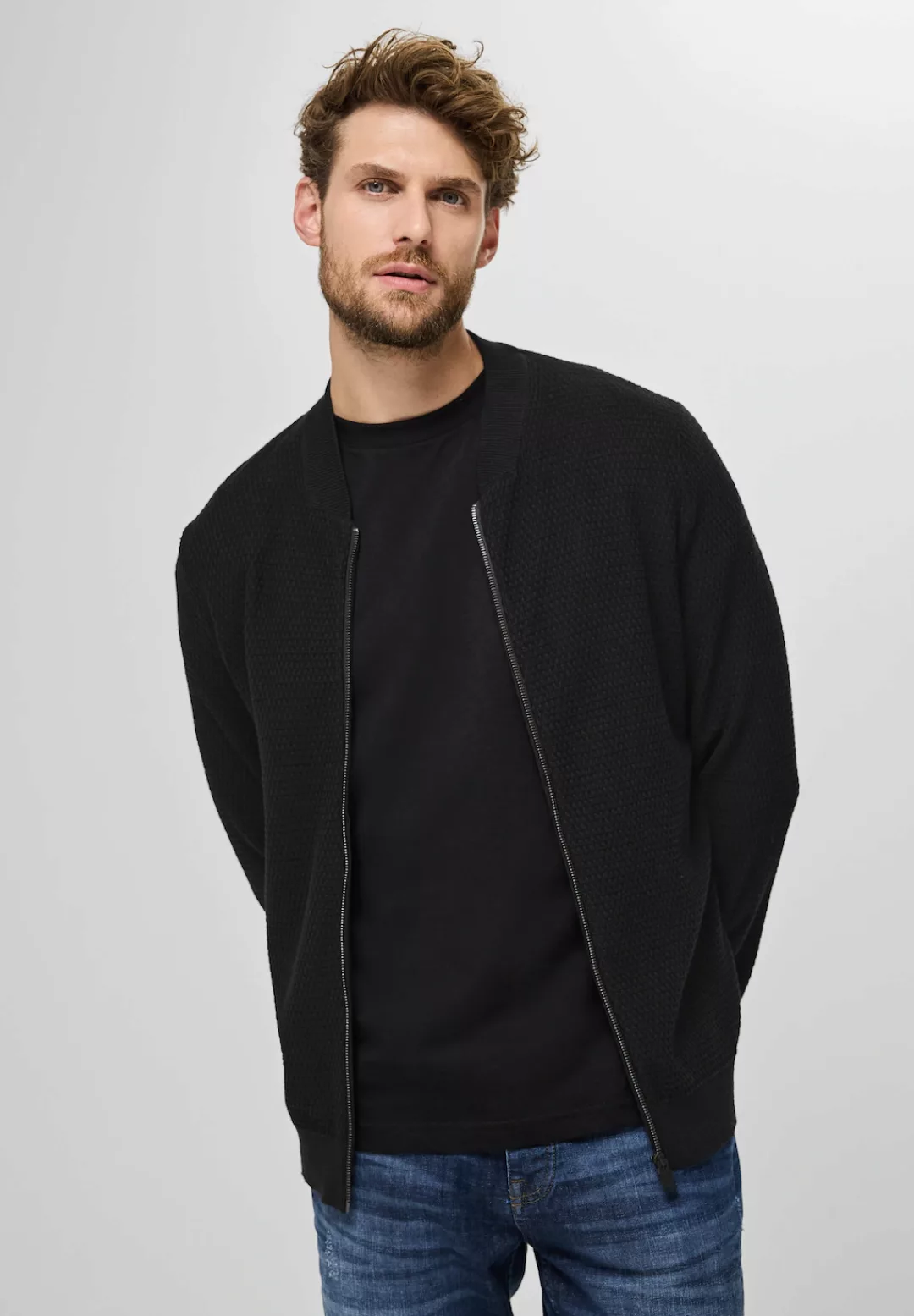 STREET ONE MEN Strickjacke, aus reiner Baumwolle günstig online kaufen