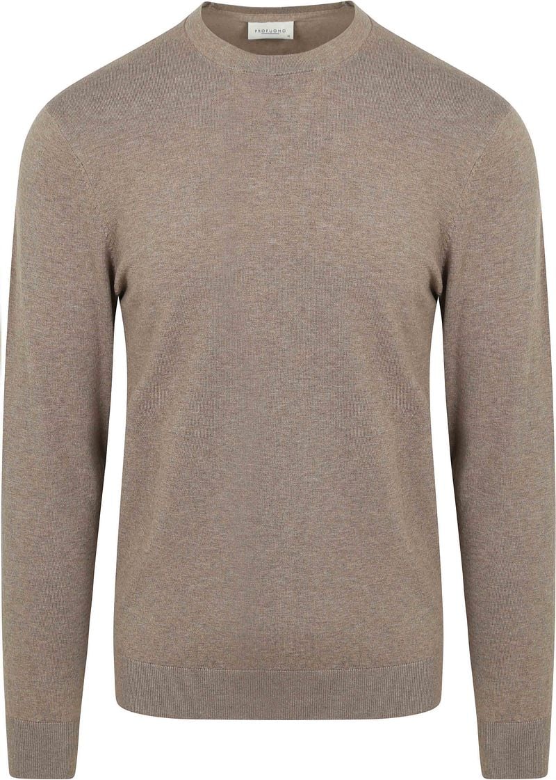 Profuomo Pullover Luxury Basic Taupe - Größe XL günstig online kaufen