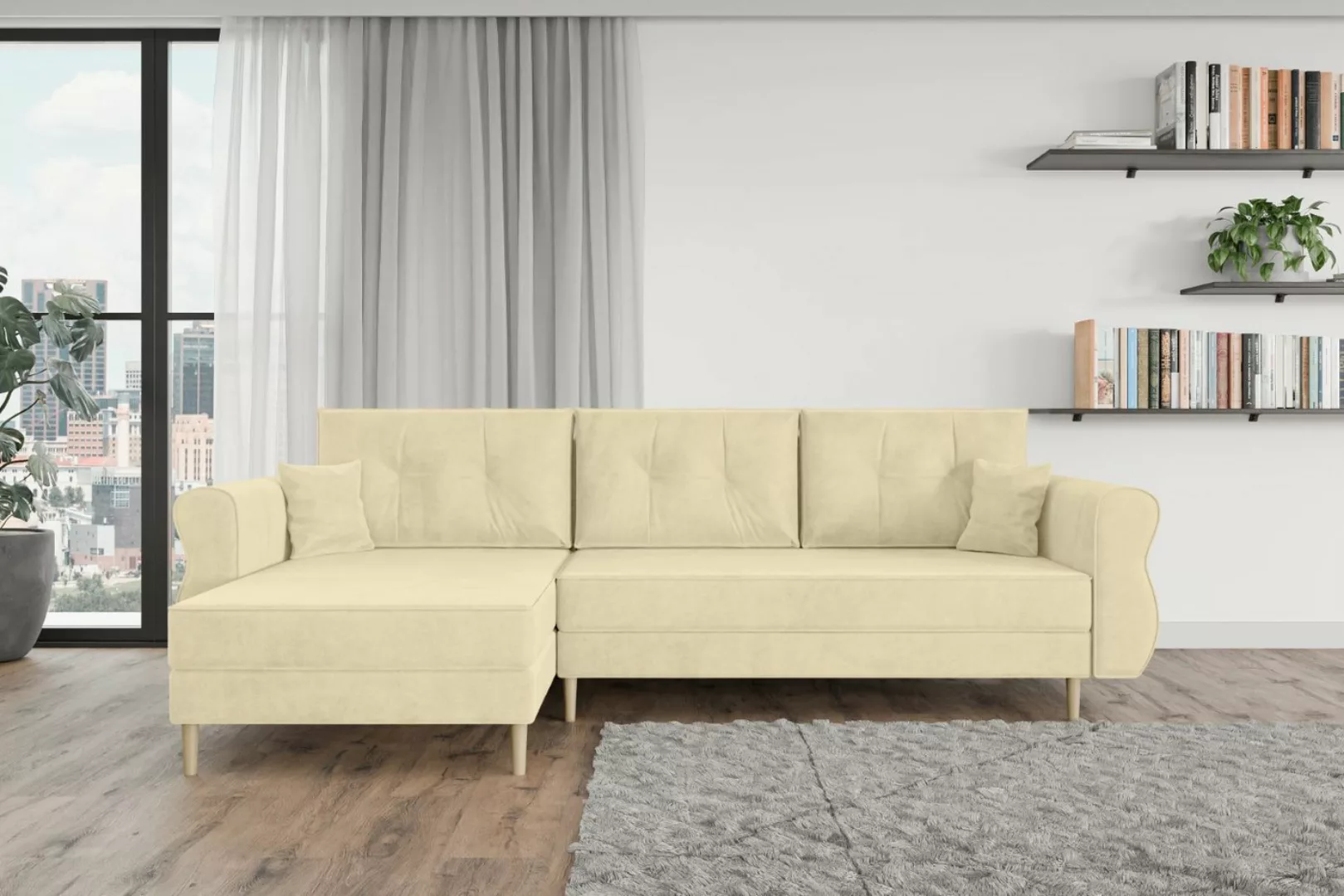 ALTDECOR Ecksofa HERMES-L, Couch mit Schlaffunktion, Wohnzimmer - links/rec günstig online kaufen