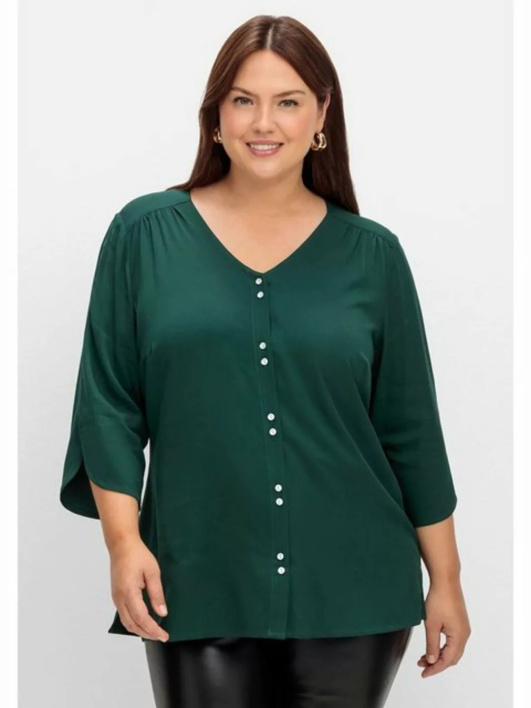 Sheego Shirtbluse Große Größen mit 3/4-Ärmeln günstig online kaufen
