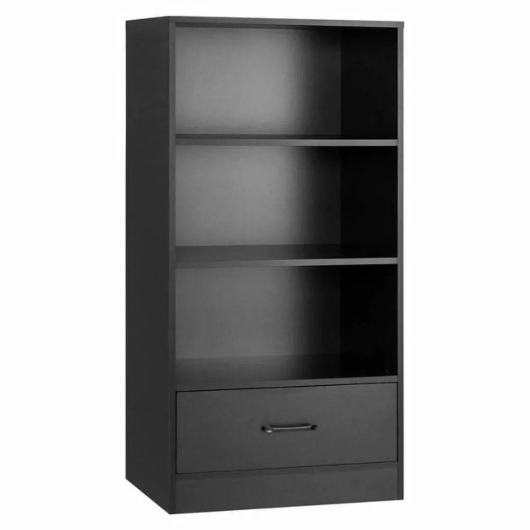 COSTWAY Bücherregal, Standregal mit großer Schubladen & 3 Fächern 60x38x120 günstig online kaufen