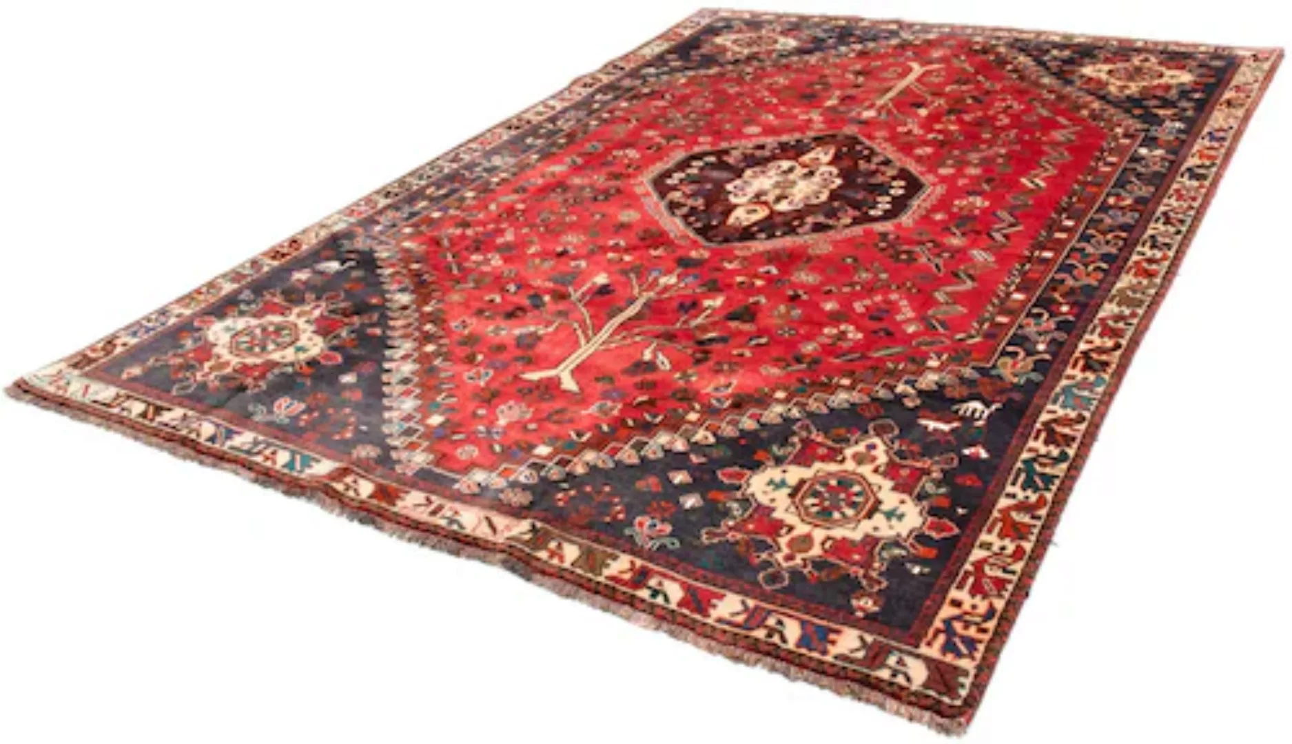 morgenland Wollteppich »Shiraz Medaillon Rosso 302 x 207 cm«, rechteckig günstig online kaufen